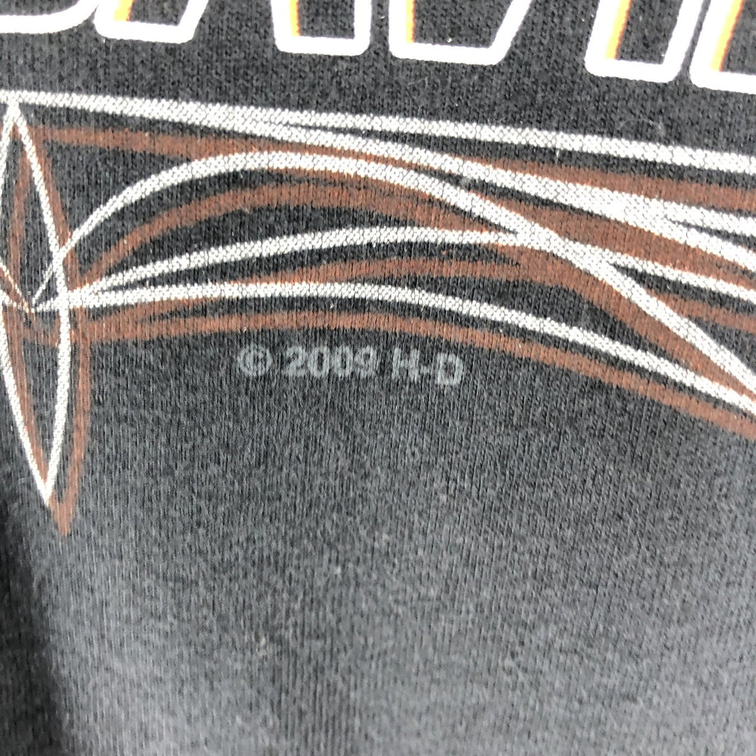 00'S Harley-Davidson Hanes Motorcycle Bike T-shirt Made in USA Men's XL cotton black type Vintage Second Hand