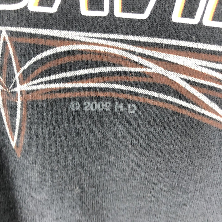 00'S Harley-Davidson Hanes Motorcycle Bike T-shirt Made in USA Men's XL cotton black type Vintage Second Hand