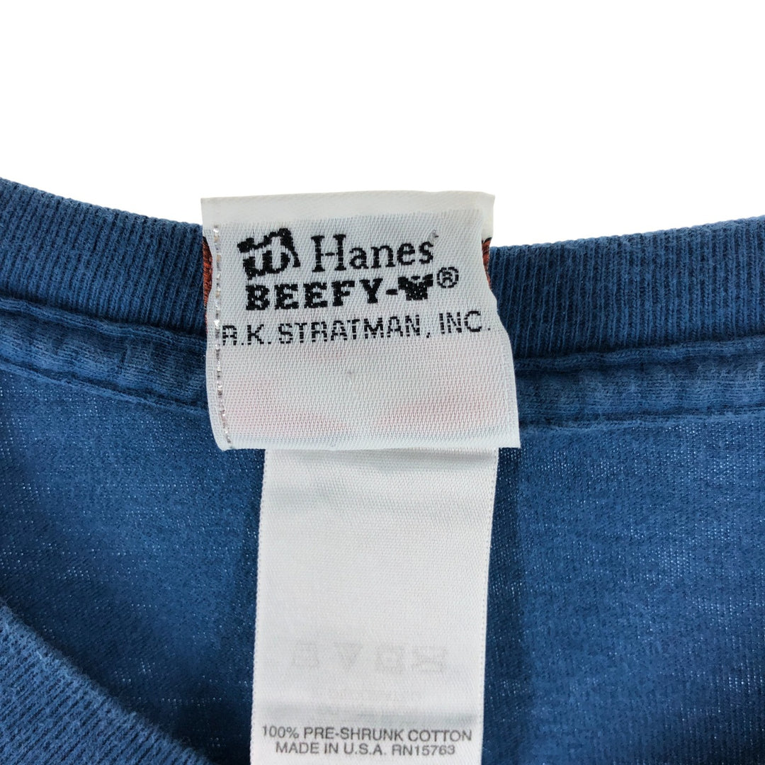 00'S Harley-Davidson Motorcycle Bike T-shirt Made in USA Men's XXL cotton blue type Vintage Second Hand