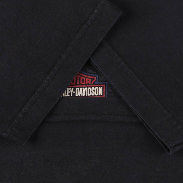 00'S Harley-Davidson Motorcycle Bike T-shirt Made in USA Men's M size cotton black type Vintage Second Hand