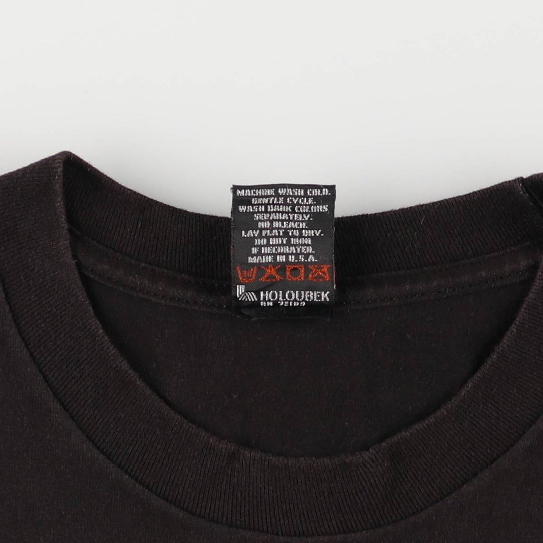 00'S Harley-Davidson Motorcycle Bike T-shirt Made in USA Men's L size cotton black type Vintage Second Hand