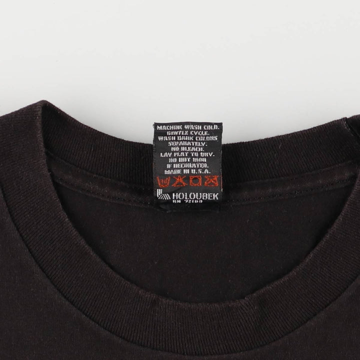 00'S Harley-Davidson Motorcycle Bike T-shirt Made in USA Men's L size cotton black type Vintage Second Hand