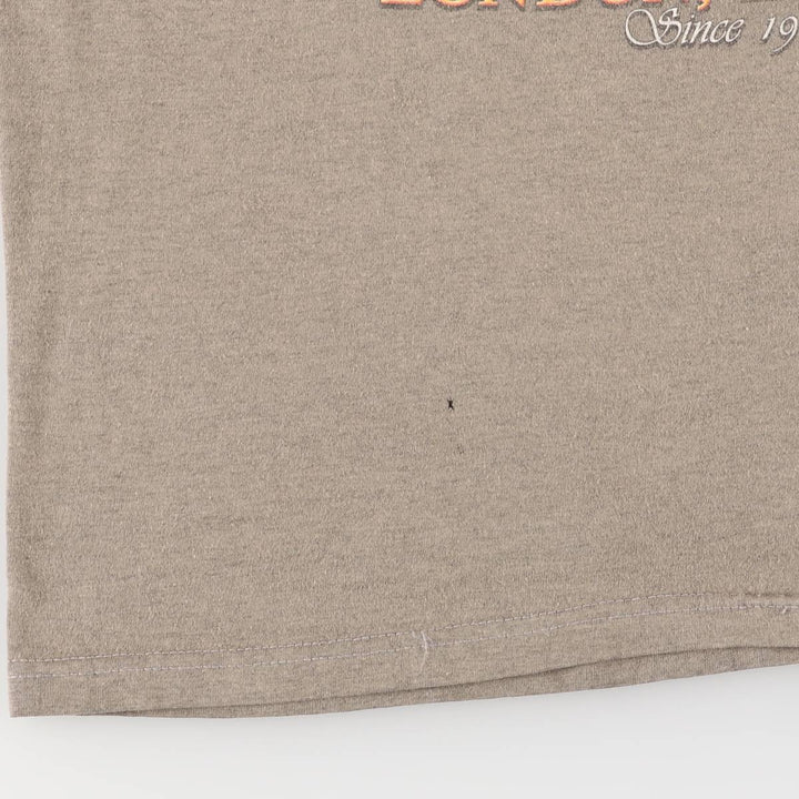 00'S Harley-Davidson Motorcycle Bike T-shirt Made in USA Men's L size cotton Khaki type Vintage Second Hand