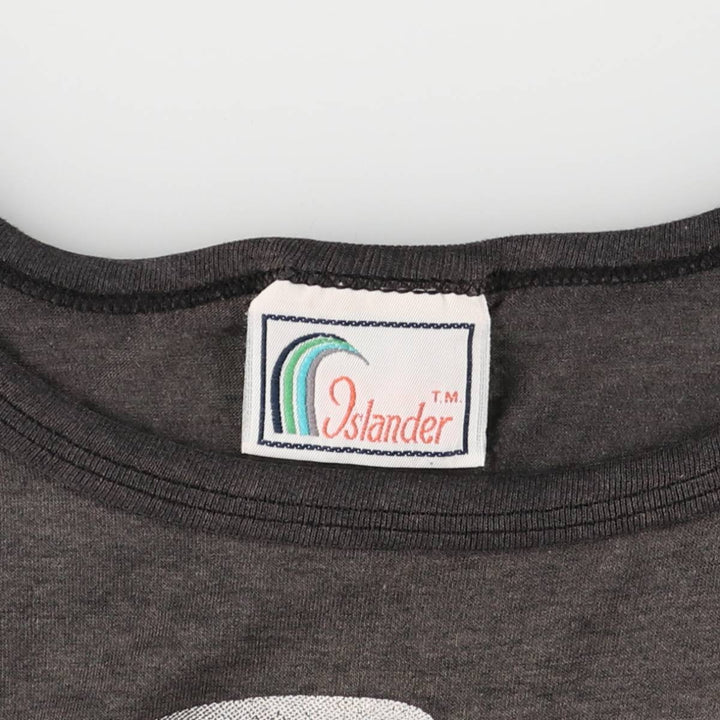 ISLANDER Harley-Davidson Eagle Pattern Tank Top Made in USA Women's Size L Vintage polyester Charcoal Vintage Second Hand