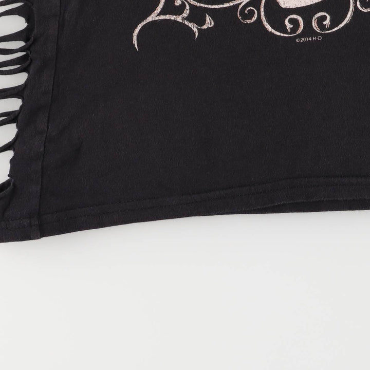 Harley-Davidson Cutout Tank Top Women's XL cotton black type Vintage Second Hand