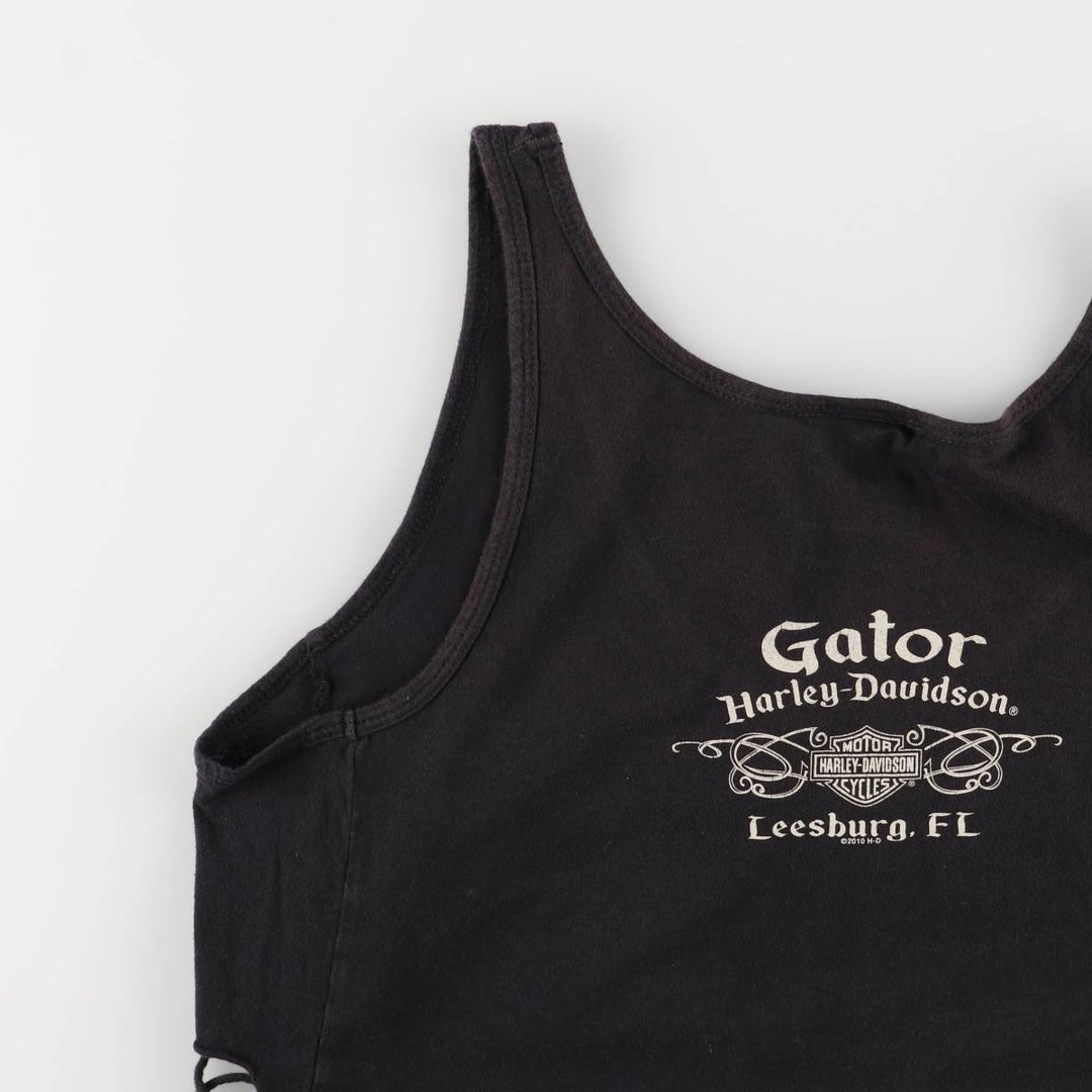 Harley-Davidson Cutout Tank Top Women's XL cotton black type Vintage Second Hand
