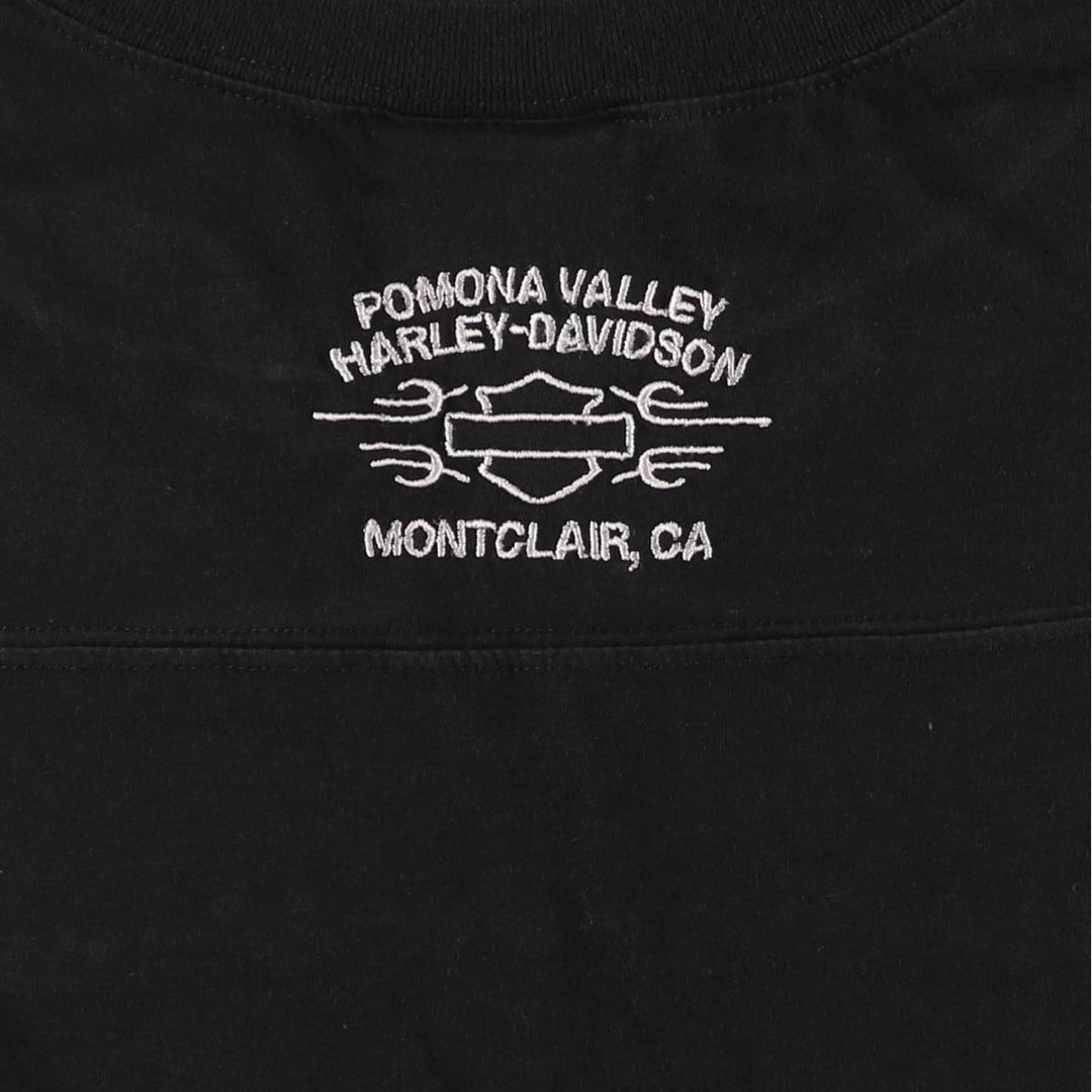 Harley-Davidson Slit Neck Tank Top Women's XL cotton black type Vintage Second Hand