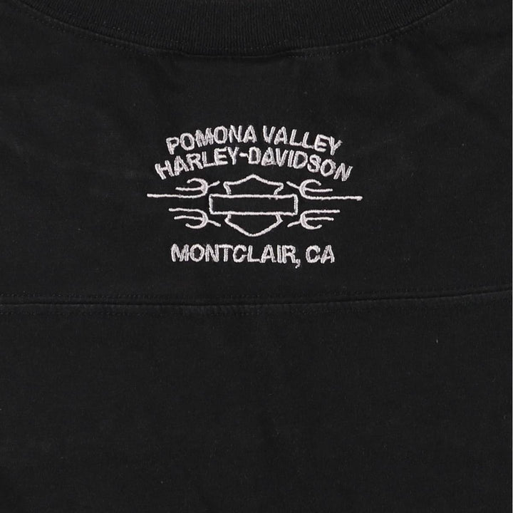 Harley-Davidson Slit Neck Tank Top Women's XL cotton black type Vintage Second Hand