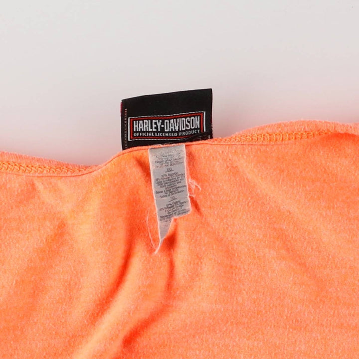 Harley-Davidson Tank Top for Women (Size XS) cotton orange type Vintage Second Hand