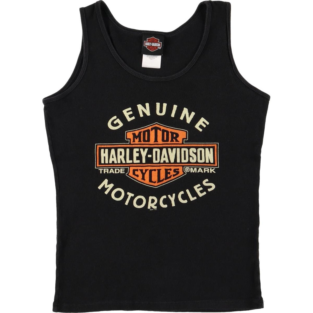 Harley-Davidson Tank Top Made in USA Women's Size L cotton black type Vintage Second Hand