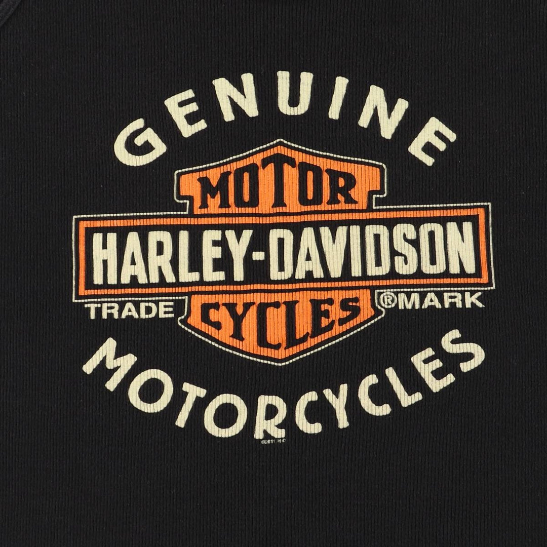 Harley-Davidson Tank Top Made in USA Women's Size L cotton black type Vintage Second Hand