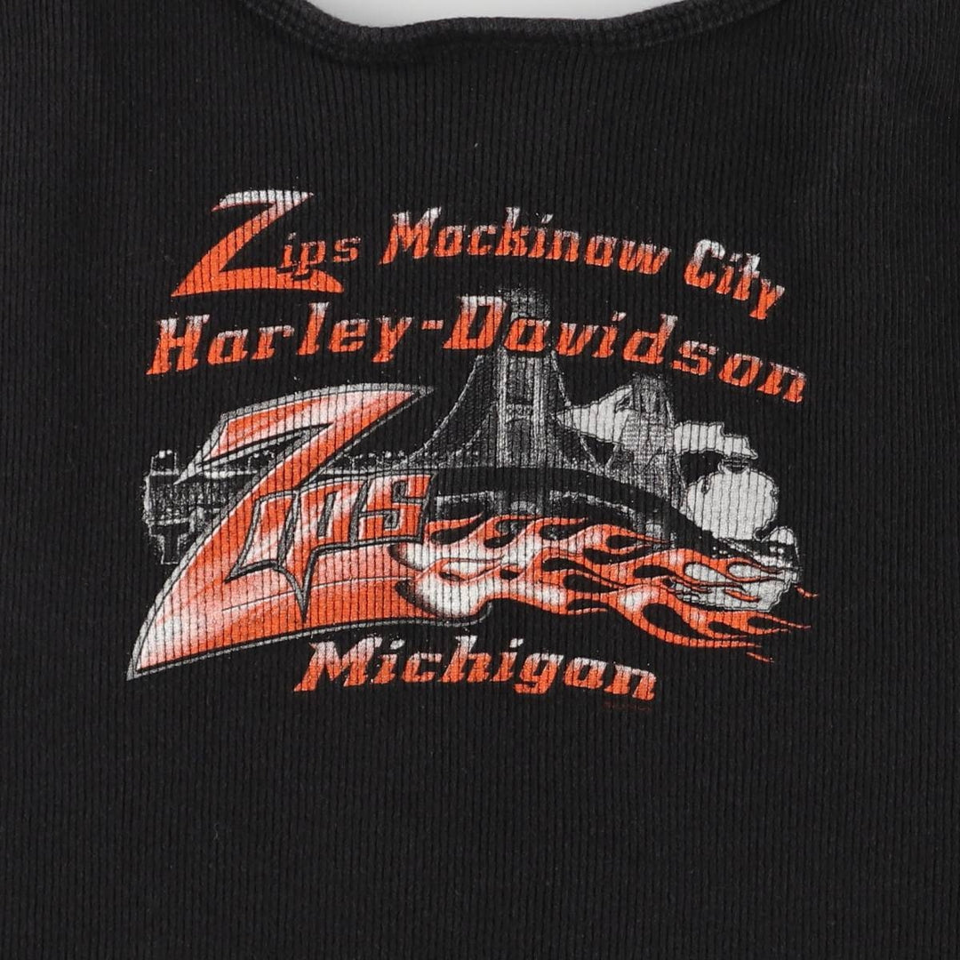 Harley-Davidson Tank Top Made in USA Women's Size L cotton black type Vintage Second Hand