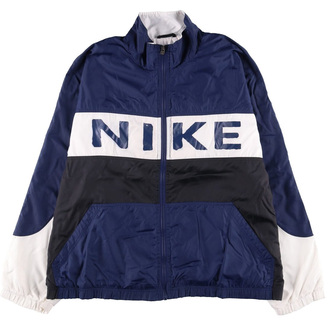 90'S Nike Nylon Jacket Men's XL Nylon navy blue type Vintage Second Hand