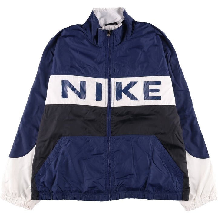 90'S Nike Nylon Jacket Men's XL Nylon navy blue type Vintage Second Hand