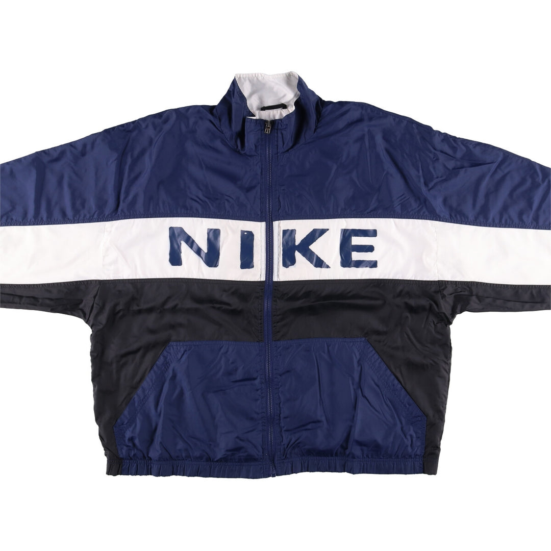 90'S Nike Nylon Jacket Men's XL Nylon navy blue type Vintage Second Hand