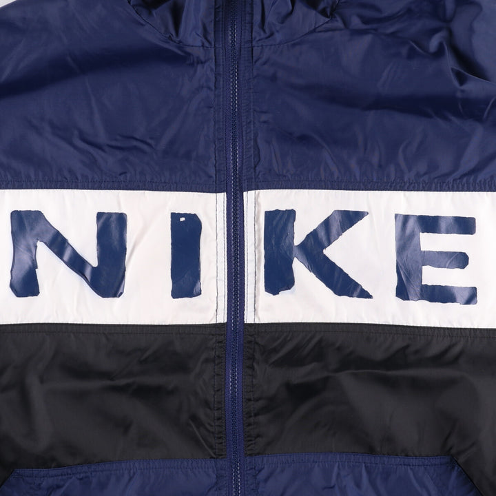 90'S Nike Nylon Jacket Men's XL Nylon navy blue type Vintage Second Hand