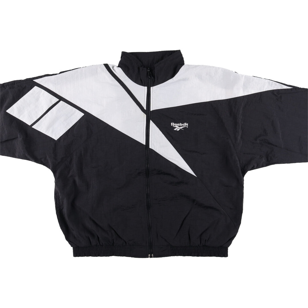 90'S Reebok nylon jacket, men's size L, vintage Nylon white type Vintage Second Hand