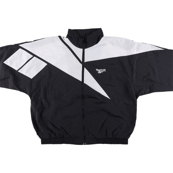 90'S Reebok nylon jacket, men's size L, vintage Nylon white type Vintage Second Hand