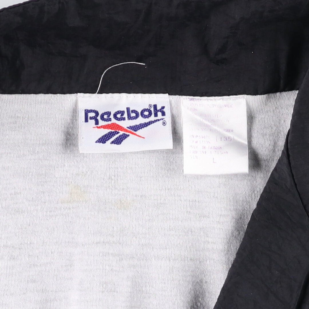 90'S Reebok nylon jacket, men's size L, vintage Nylon white type Vintage Second Hand