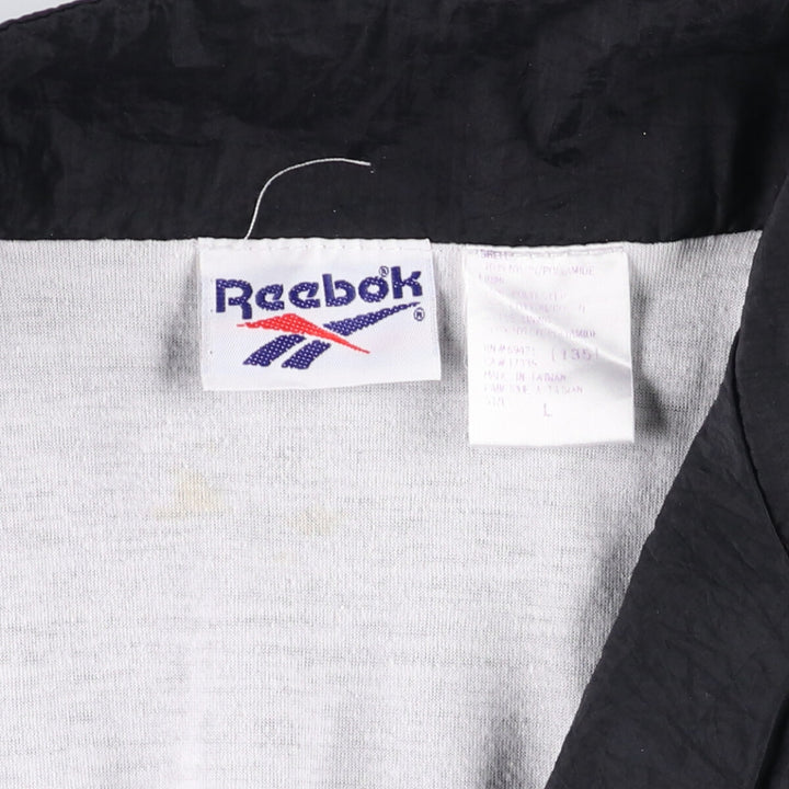 90'S Reebok nylon jacket, men's size L, vintage Nylon white type Vintage Second Hand