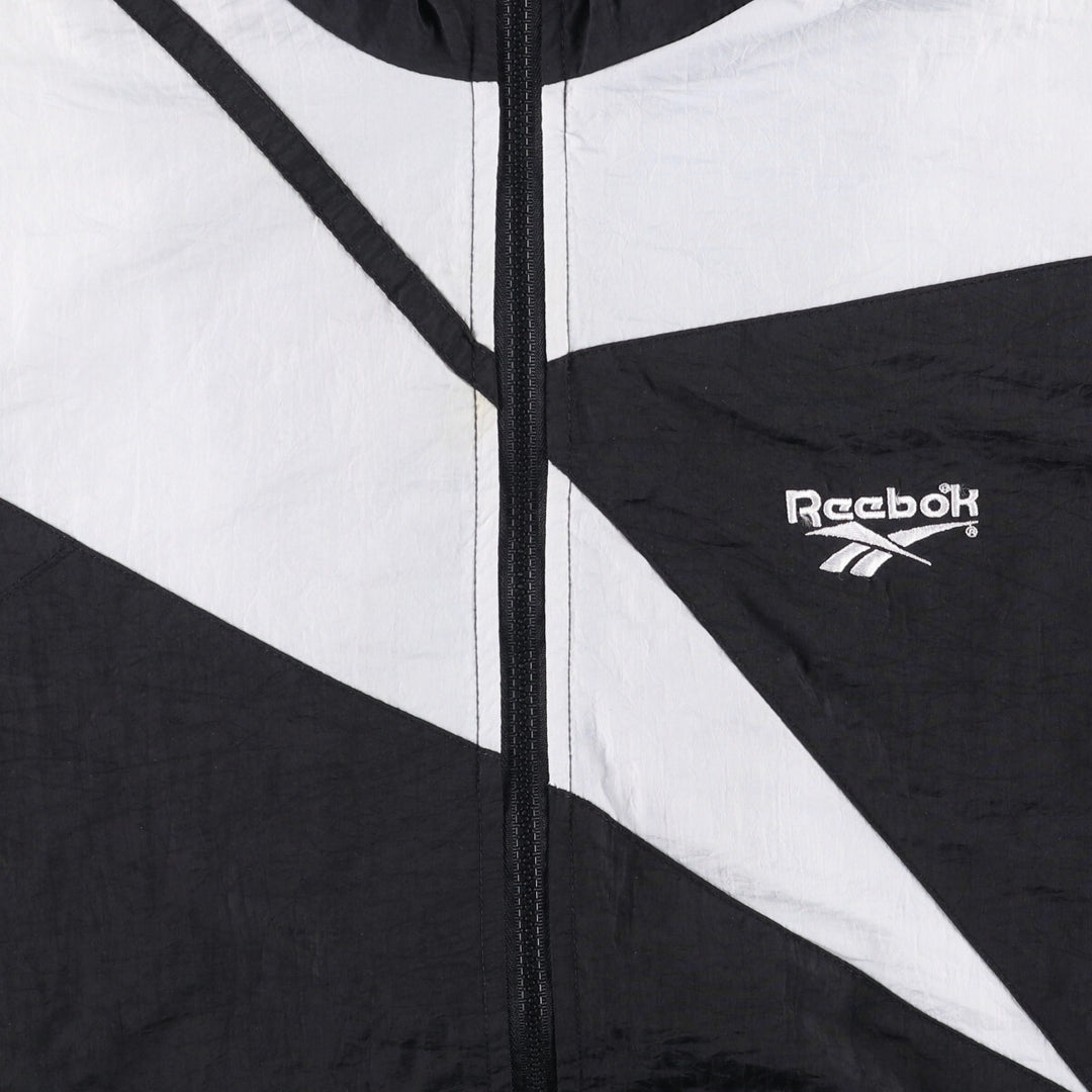 90'S Reebok nylon jacket, men's size L, vintage Nylon white type Vintage Second Hand