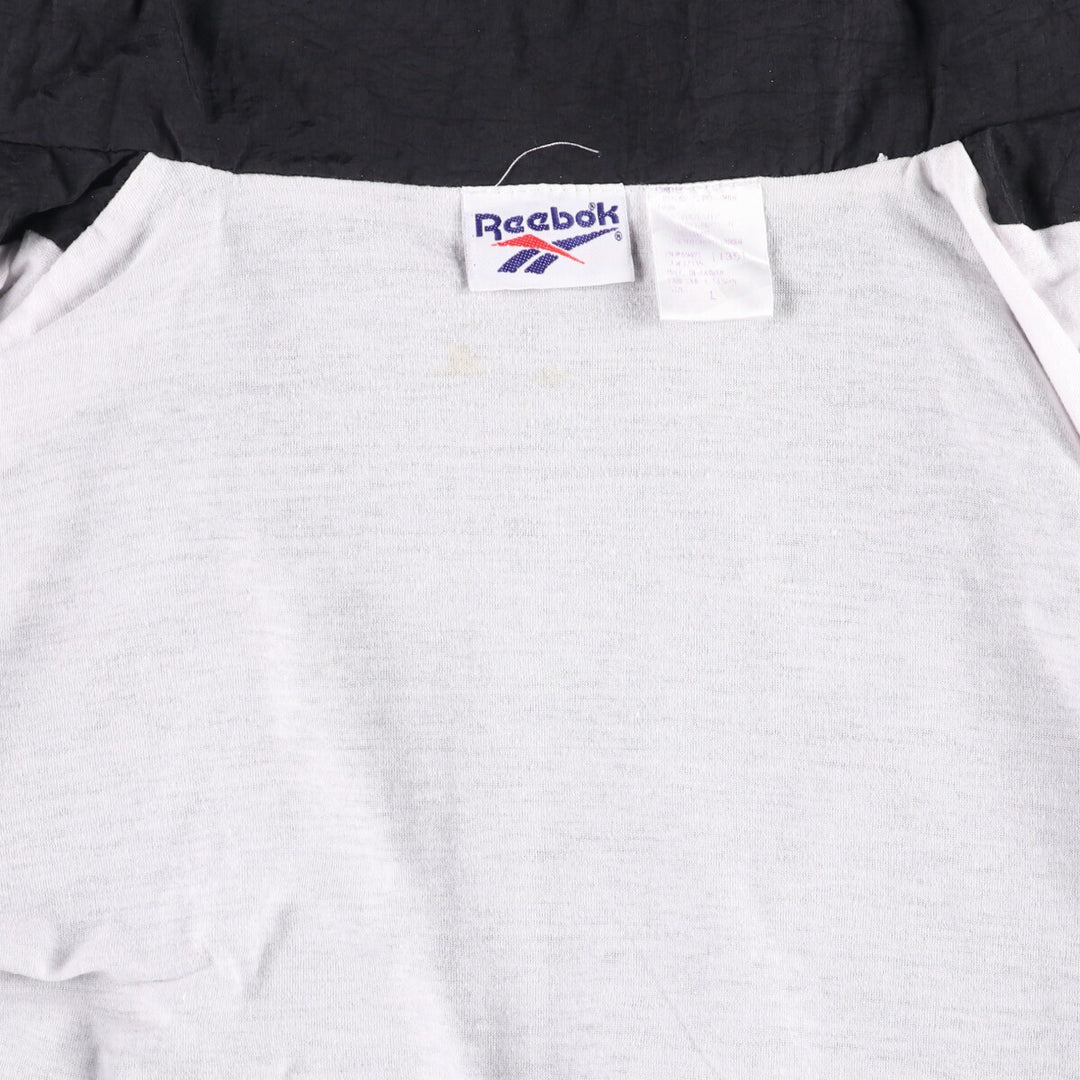 90'S Reebok nylon jacket, men's size L, vintage Nylon white type Vintage Second Hand