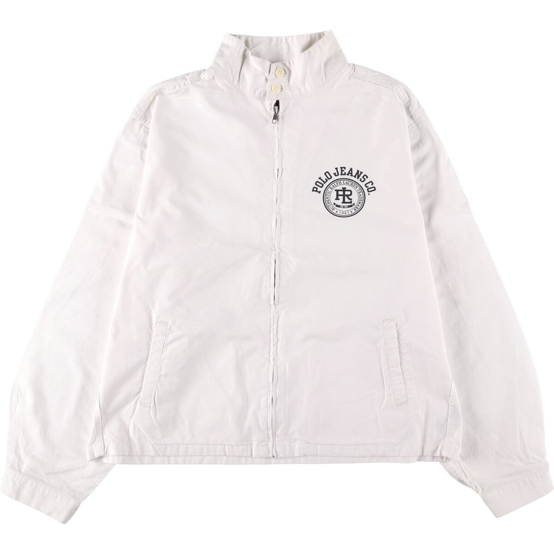 00'S Ralph Lauren POLO JEANS COMPANY Harrington Jacket Swing Top Men's XL cotton white type Vintage Second Hand