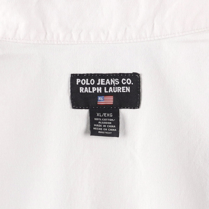 00'S Ralph Lauren POLO JEANS COMPANY Harrington Jacket Swing Top Men's XL cotton white type Vintage Second Hand