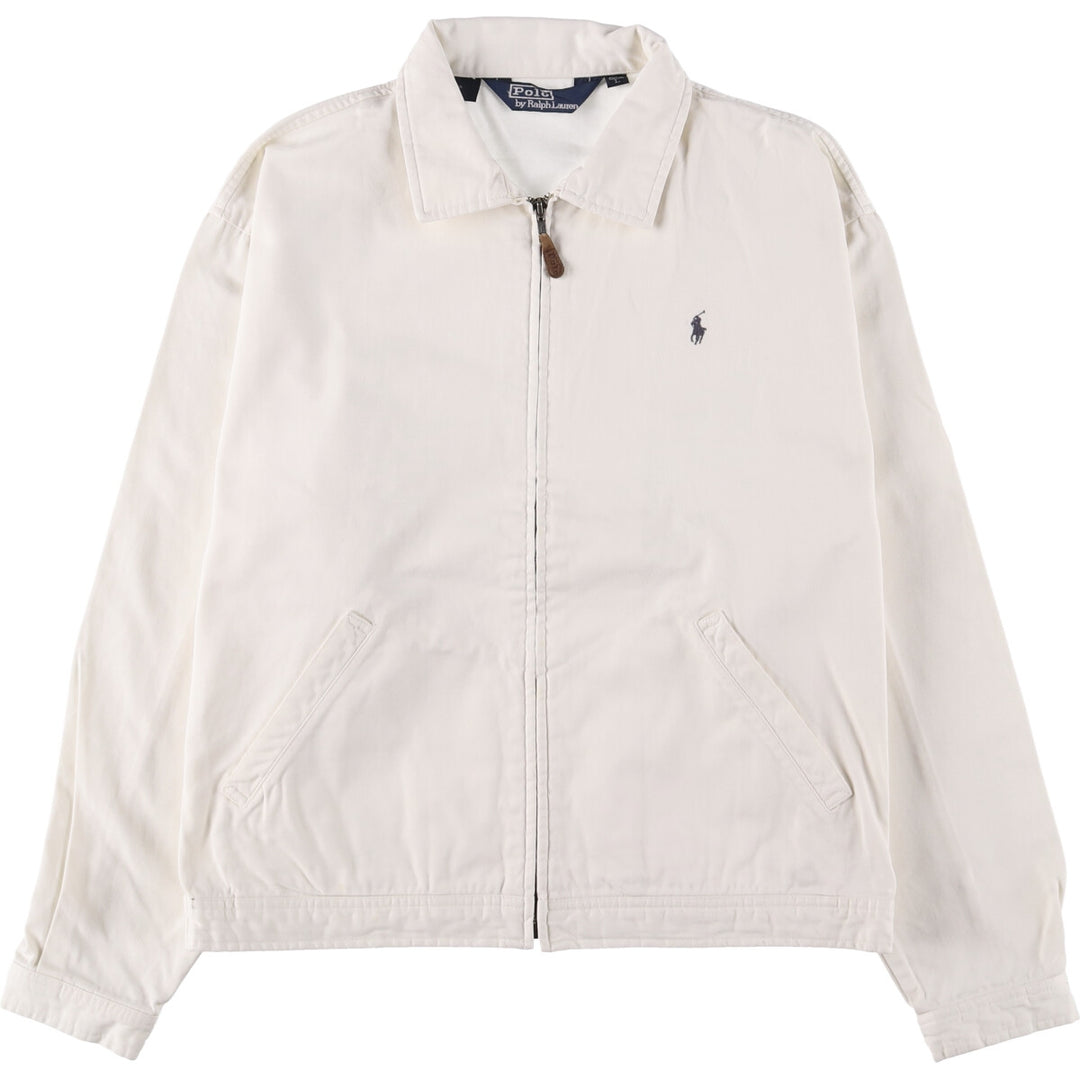 Ralph Lauren POLO by Ralph Lauren Swing Top Sports Jacket Men's L size cotton pale white type Vintage Second Hand