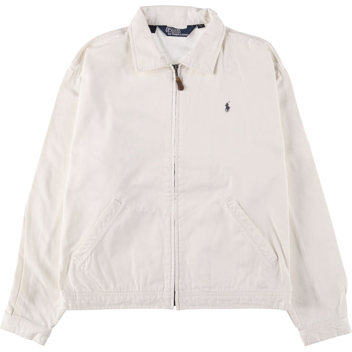 Ralph Lauren POLO by Ralph Lauren Swing Top Sports Jacket Men's L size cotton pale white type Vintage Second Hand