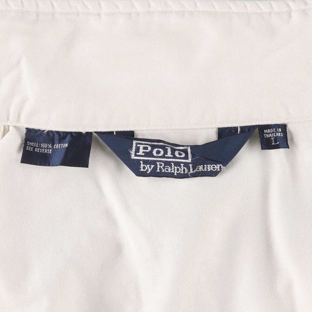 Ralph Lauren POLO by Ralph Lauren Swing Top Sports Jacket Men's L size cotton pale white type Vintage Second Hand
