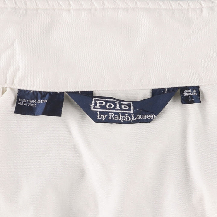 Ralph Lauren POLO by Ralph Lauren Swing Top Sports Jacket Men's L size cotton pale white type Vintage Second Hand