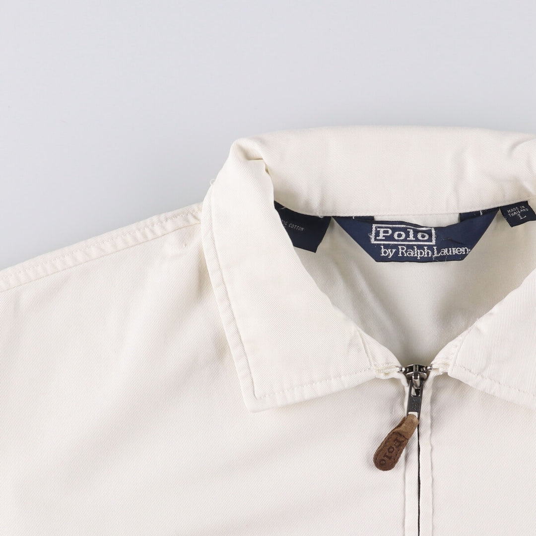 Ralph Lauren POLO by Ralph Lauren Swing Top Sports Jacket Men's L size cotton pale white type Vintage Second Hand