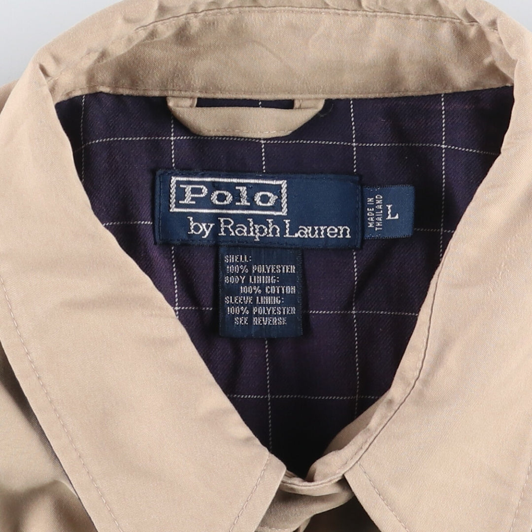 Ralph Lauren POLO by Ralph Lauren Swing Top Sports Jacket Men's L size polyester Beige type Vintage Second Hand