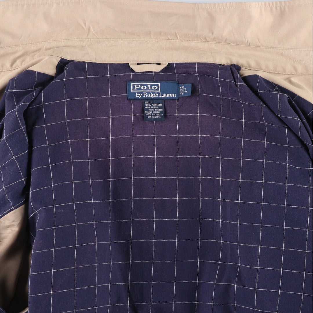 Ralph Lauren POLO by Ralph Lauren Swing Top Sports Jacket Men's L size polyester Beige type Vintage Second Hand