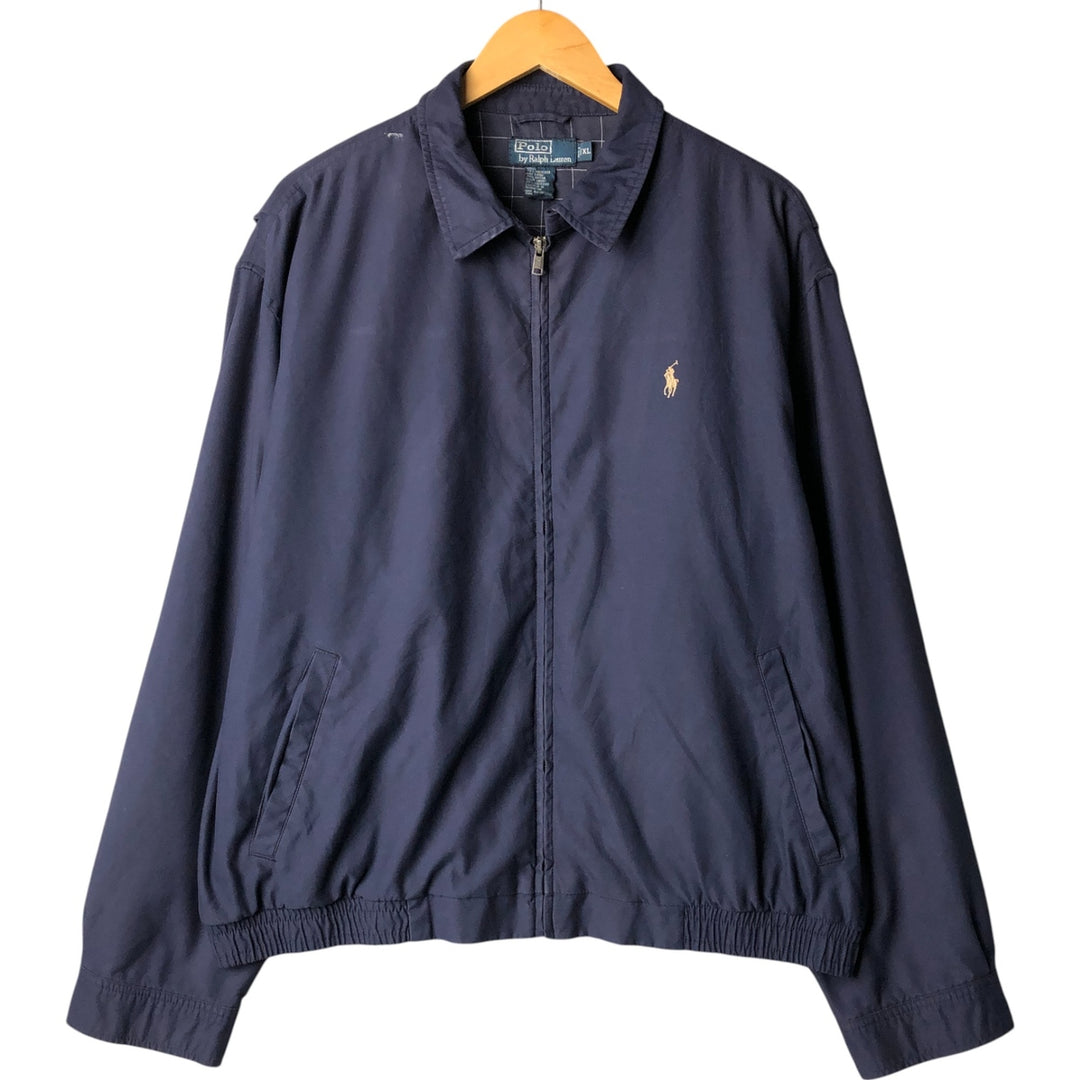 Ralph Lauren POLO by Ralph Lauren Swing Top Sports Jacket Men's XL polyester navy blue type Vintage Second Hand