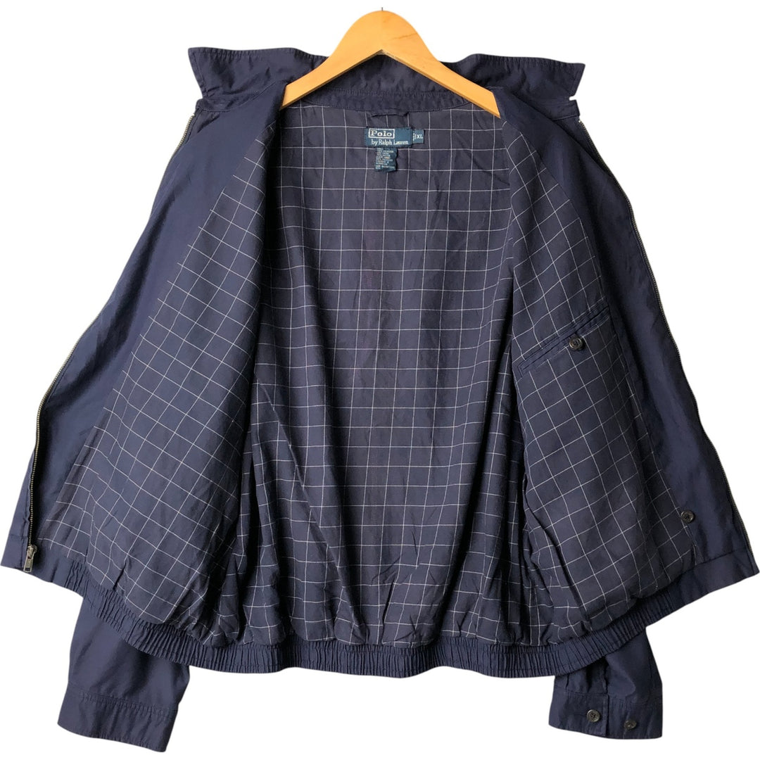Ralph Lauren POLO by Ralph Lauren Swing Top Sports Jacket Men's XL polyester navy blue type Vintage Second Hand