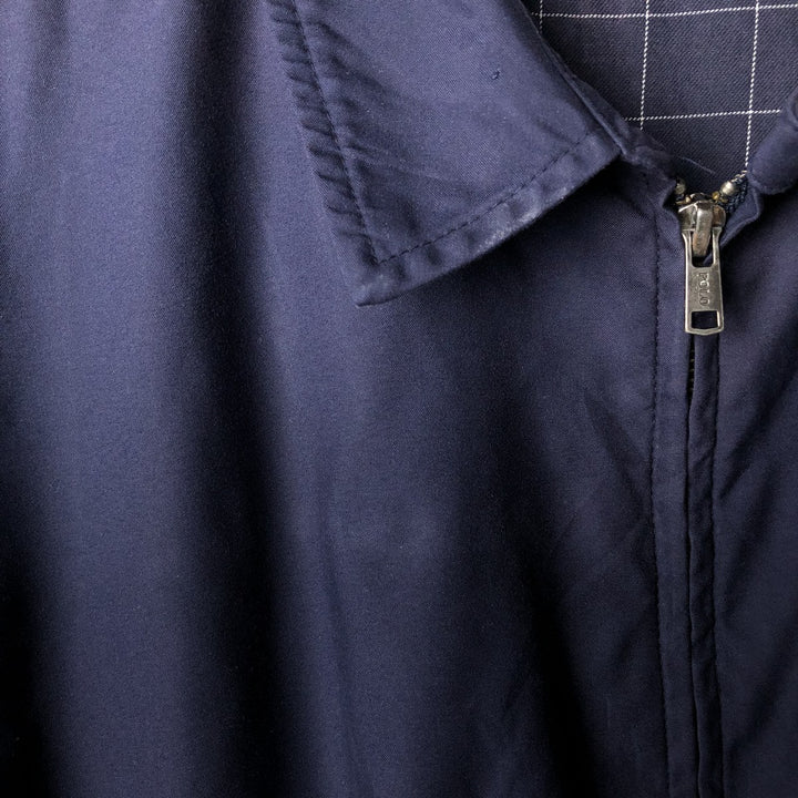 Ralph Lauren POLO by Ralph Lauren Swing Top Sports Jacket Men's XL polyester navy blue type Vintage Second Hand