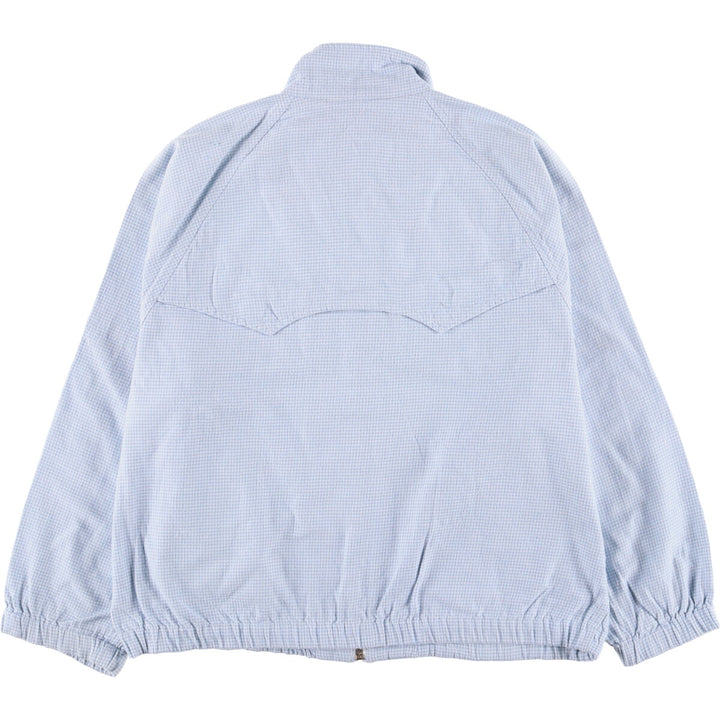 Ralph Lauren Houndstooth Pattern Harrington Jacket Swing Top Men's M Size cotton Blue type light blue Vintage Second Hand
