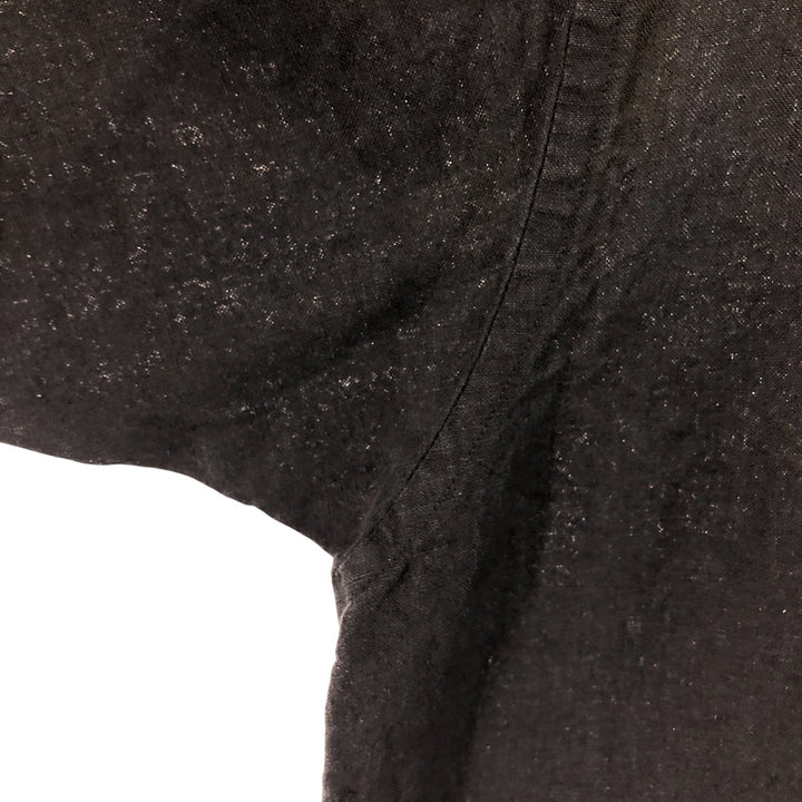 NAUTICA short sleeve linen shirt, men's size XL linen black type Vintage Second Hand