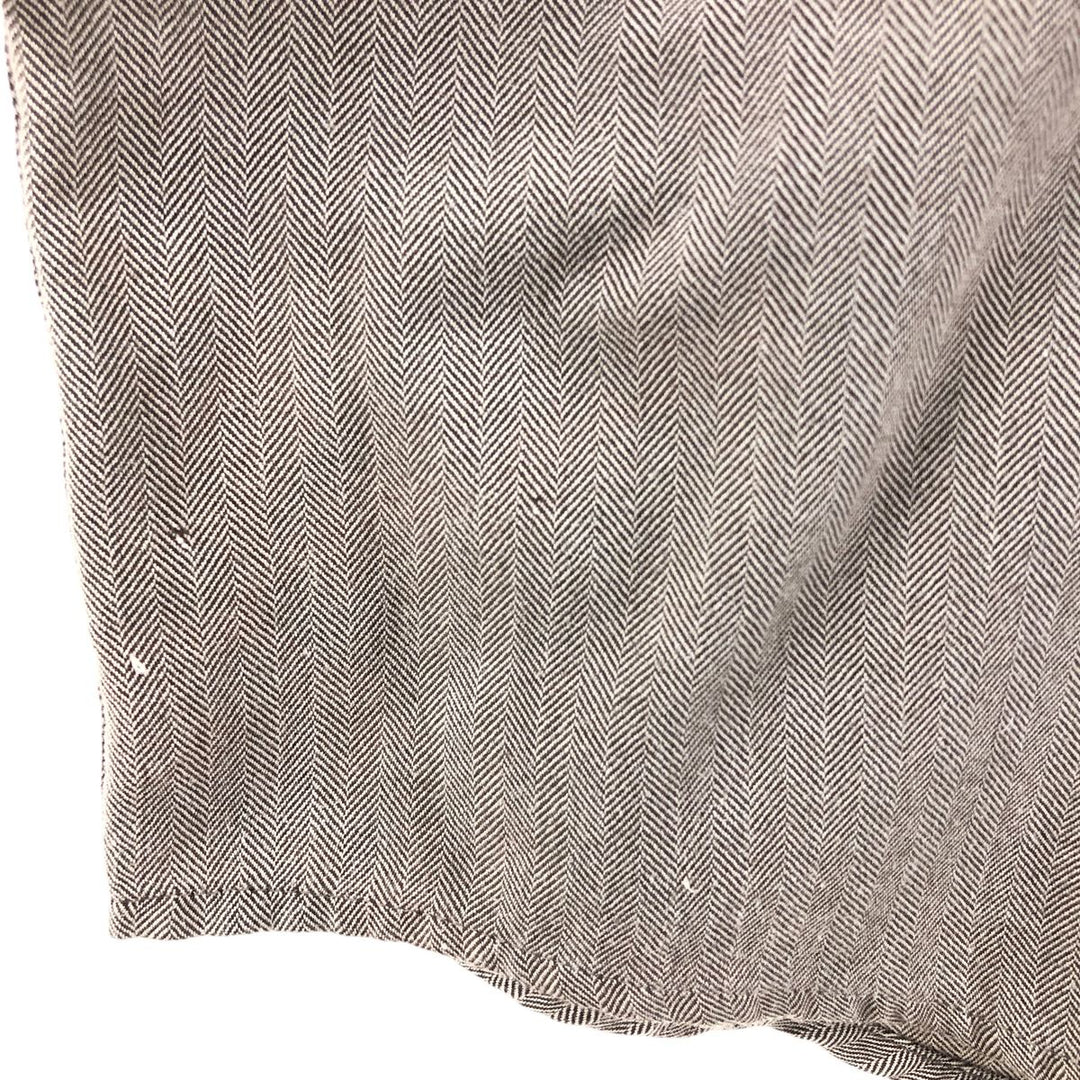 Harley-Davidson Hidden Button-Down Herringbone Long Sleeve Work Shirt, Men's Size XL cotton brown type Vintage Second Hand