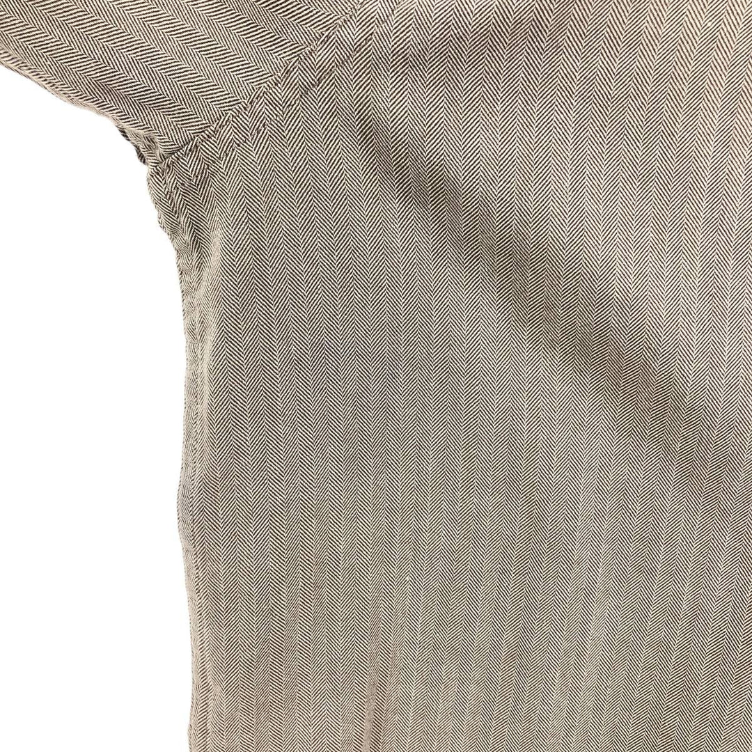 Harley-Davidson Hidden Button-Down Herringbone Long Sleeve Work Shirt, Men's Size XL cotton brown type Vintage Second Hand