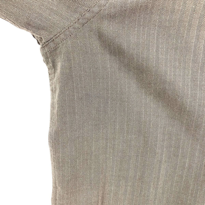 Harley-Davidson Hidden Button-Down Herringbone Long Sleeve Work Shirt, Men's Size XL cotton brown type Vintage Second Hand