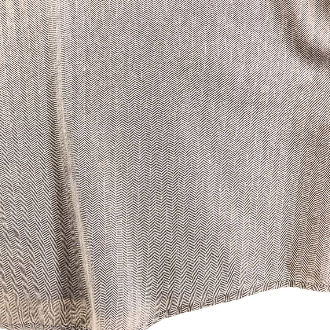 Harley-Davidson Hidden Button-Down Herringbone Long Sleeve Work Shirt, Men's Size XL cotton brown type Vintage Second Hand