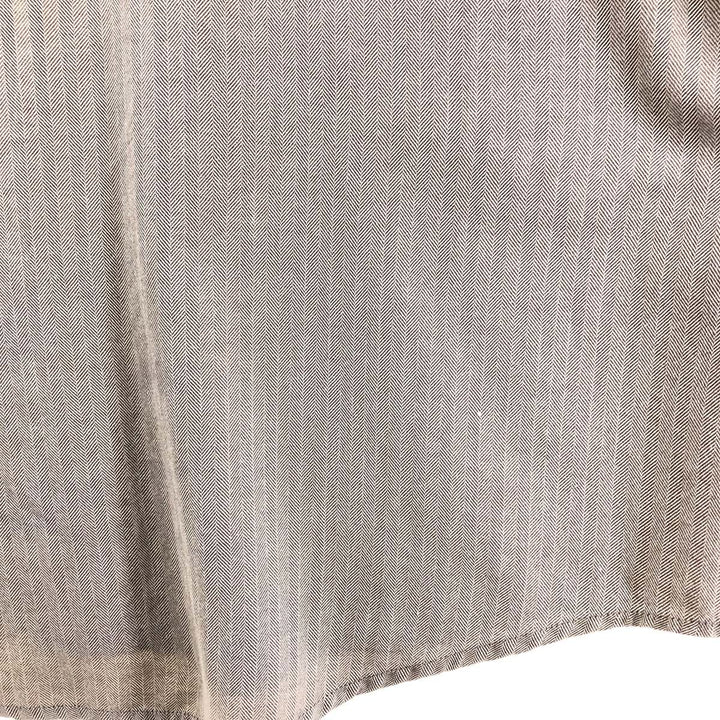 Harley-Davidson Hidden Button-Down Herringbone Long Sleeve Work Shirt, Men's Size XL cotton brown type Vintage Second Hand