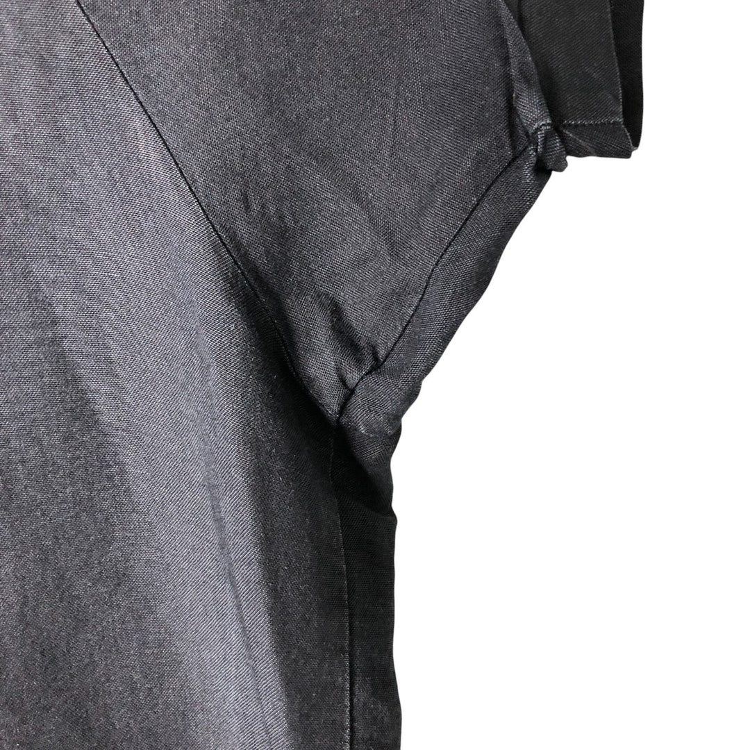 CENTRO Short Sleeve Open Collar Mexican Shirt, Cuban Shirt, Box Shirt, Men's XXL Lamy black type Vintage Second Hand