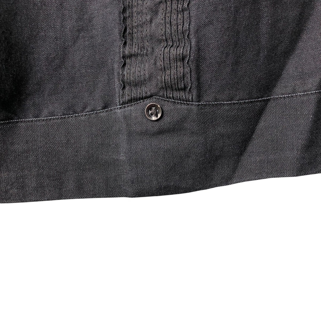 CENTRO Short Sleeve Open Collar Mexican Shirt, Cuban Shirt, Box Shirt, Men's XXL Lamy black type Vintage Second Hand