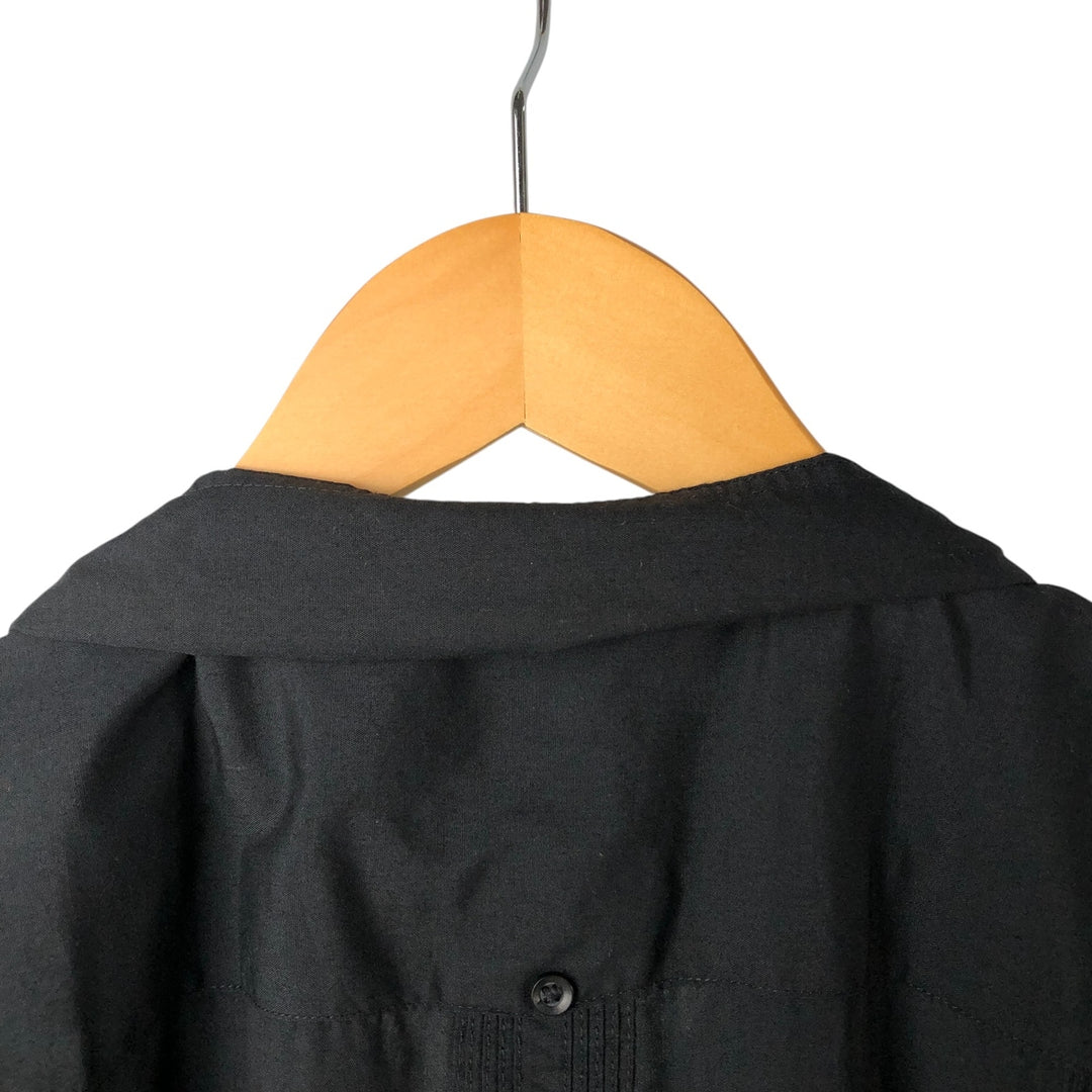 The Havanera Co. Short Sleeve Open Collar Mexican Shirt, Cuban Shirt, Boxy Shirt, Men's Size XL polyester black type Vintage Second Hand