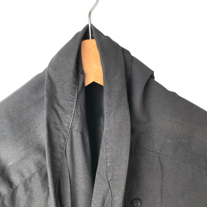 Cafe Luna Short Sleeve Open Collar Mexican Shirt, Cuban Shirt, Box Shirt, Men's Size XL cotton black type Vintage Second Hand