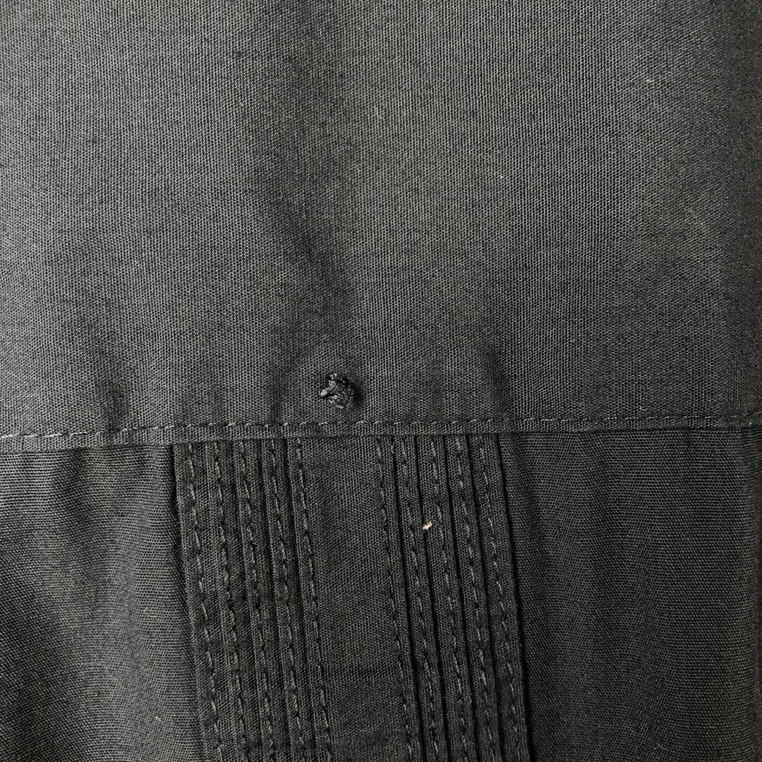 Cafe Luna Short Sleeve Open Collar Mexican Shirt, Cuban Shirt, Box Shirt, Men's Size XL cotton black type Vintage Second Hand